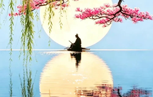 月中垂钓