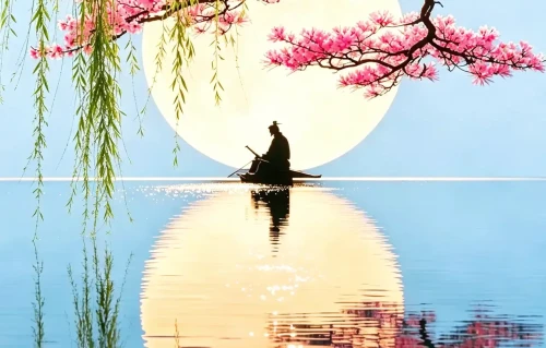月中垂钓